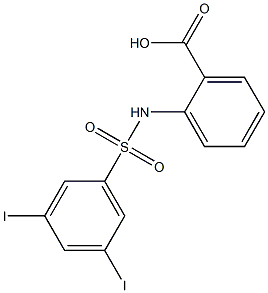 2-[N-(3,5-Diiodophenylsulfonyl)amino]benzoic acid Struktur