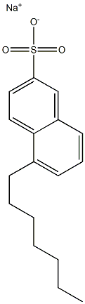 5-Heptyl-2-naphthalenesulfonic acid sodium salt Struktur