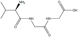 [[[[(R)-1-Amino-2-methylpropyl]carbonyl]aminoacetyl]amino]acetic acid Struktur