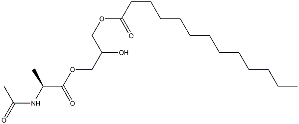 1-[(N-Acetyl-L-alanyl)oxy]-2,3-propanediol 3-tridecanoate Struktur