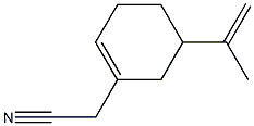 5-Isopropenylcyclohexene-1-acetonitrile Struktur