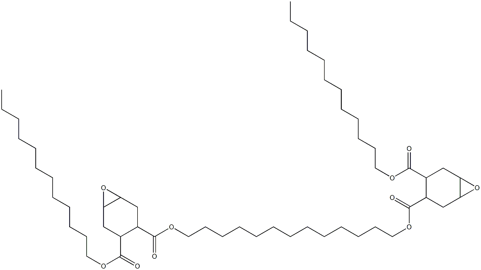 Bis[2-(dodecyloxycarbonyl)-4,5-epoxy-1-cyclohexanecarboxylic acid]1,13-tridecanediyl ester Struktur