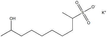 9-Hydroxydecane-2-sulfonic acid potassium salt Struktur