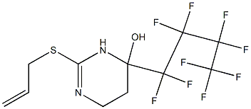 2-(Allylthio)-4-(nonafluorobutyl)-3,4,5,6-tetrahydropyrimidin-4-ol Struktur