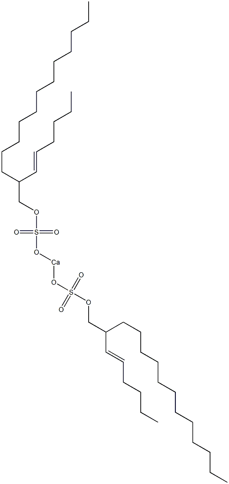 Bis[2-(1-hexenyl)tetradecyloxysulfonyloxy]calcium Struktur