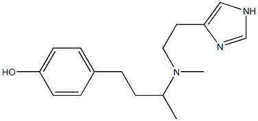 4-[2-[N-[3-(4-Hydroxyphenyl)-1-methylpropyl]methylamino]ethyl]-1H-imidazole Struktur