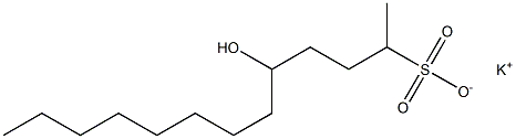 5-Hydroxytridecane-2-sulfonic acid potassium salt Struktur