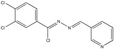 3-Pyridinecarbaldehyde [chloro(3,4-dichlorophenyl)methylene]hydrazone Struktur