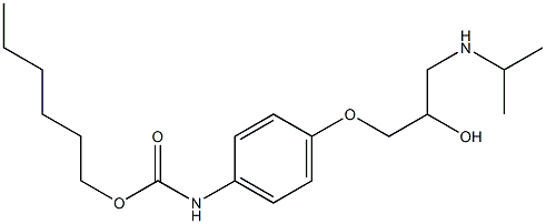 [4-[2-Hydroxy-3-(isopropylamino)propoxy]phenyl]carbamic acid hexyl ester Struktur