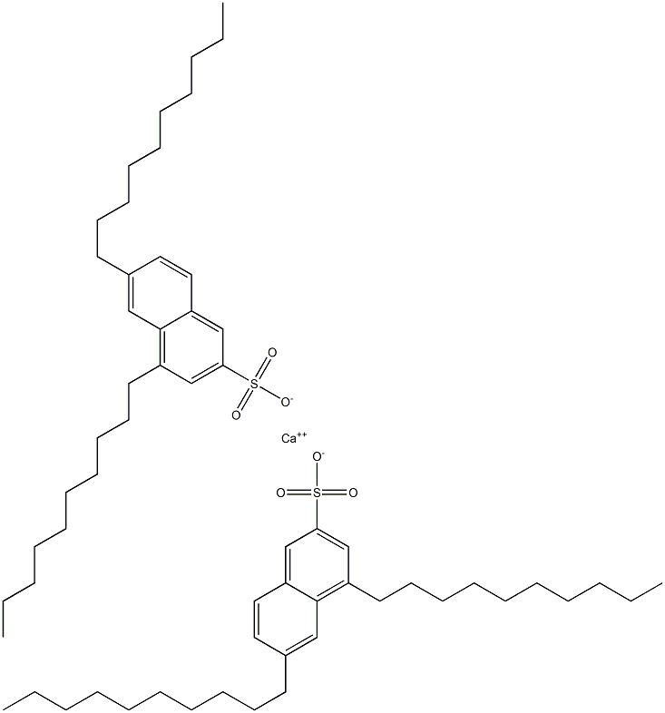 Bis(4,6-didecyl-2-naphthalenesulfonic acid)calcium salt Struktur