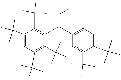 1-(2,3,5,6-Tetra-tert-butylphenyl)-1-(3,4-di-tert-butylphenyl)propane Struktur