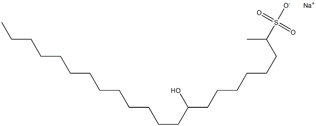 9-Hydroxydocosane-2-sulfonic acid sodium salt Struktur