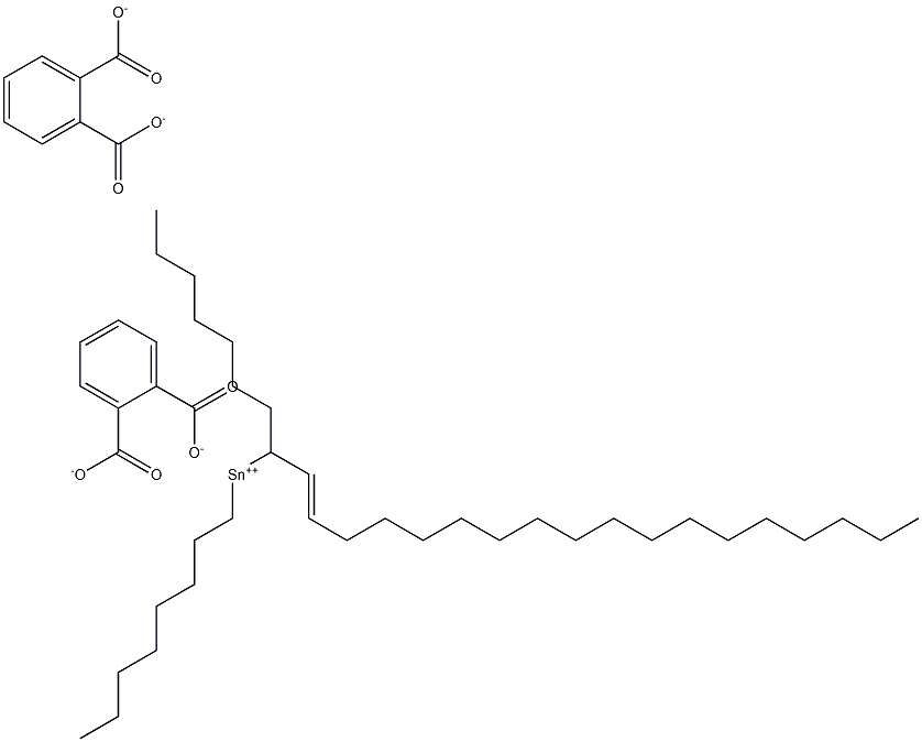 Bis[phthalic acid 1-(1-octadecenyl)]dioctyltin(IV) salt Struktur