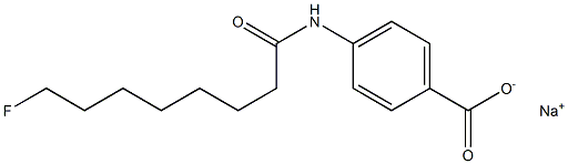 4-[(8-Fluorooctanoyl)amino]benzenecarboxylic acid sodium salt Struktur