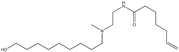 N-[2-[N-(9-Hydroxynonyl)-N-methylamino]ethyl]-6-heptenamide Struktur