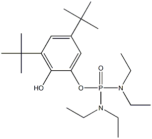 N,N,N',N'-Tetraethyldiamidophosphoric acid 3,5-di-tert-butyl-2-hydroxyphenyl ester Struktur