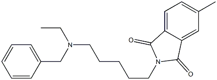 N-[5-(Ethylbenzylamino)pentyl]-5-(methyl)phthalimide Struktur