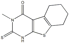 1,2,5,6,7,8-Hexahydro-3-methyl-2-thioxo[1]benzothieno[2,3-d]pyrimidin-4(3H)-one Struktur