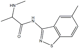 N-(5-Methyl-1,2-benzisothiazol-3-yl)-2-methylaminopropanamide Struktur