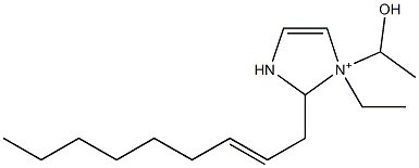 1-Ethyl-1-(1-hydroxyethyl)-2-(2-nonenyl)-4-imidazoline-1-ium Struktur