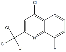 2-Trichloromethyl-4-chloro-8-fluoroquinoline Struktur