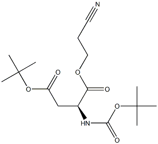 N-(tert-Butoxycarbonyl)aspartic acid 1-(2-cyanoethyl)4-tert-butyl ester Struktur