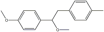 1-(4-Methoxyphenyl)-2-(4-methylphenyl)-1-methoxyethane Struktur