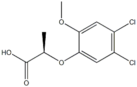 [R,(+)]-2-(4,5-Dichloro-2-methoxyphenoxy)propionic acid Struktur