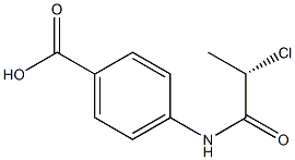 (-)-4-[[(S)-2-Chloropropionyl]amino]benzoic acid Struktur