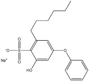 3-Hydroxy-5-hexyl[oxybisbenzene]-4-sulfonic acid sodium salt Struktur