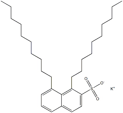 1,8-Didecyl-2-naphthalenesulfonic acid potassium salt Struktur