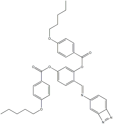 Bis[4-(pentyloxy)benzoic acid]4-[(azobenzen-4-yl)iminomethyl]-1,3-phenylene ester Struktur