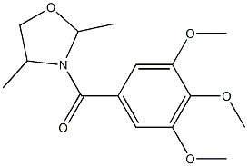 2,4-Dimethyl-3-(3,4,5-trimethoxybenzoyl)oxazolidine Struktur