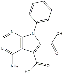 4-Amino-7-phenyl-7H-pyrrolo[2,3-d]pyrimidine-5,6-dicarboxylic acid Struktur