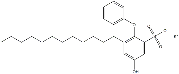 4-Hydroxy-6-dodecyl[oxybisbenzene]-2-sulfonic acid potassium salt Struktur