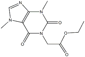 1-(Ethoxycarbonylmethyl)-3,7-dimethylxanthine Struktur