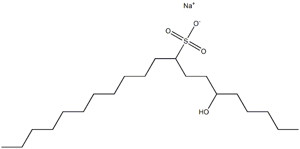 6-Hydroxyicosane-9-sulfonic acid sodium salt Struktur