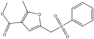 5-Phenylsulfonylmethyl-2-methylfuran-3-carboxylic acid methyl ester Struktur