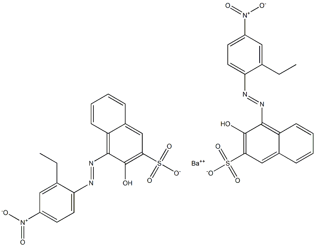 Bis[1-[(2-ethyl-4-nitrophenyl)azo]-2-hydroxy-3-naphthalenesulfonic acid]barium salt Struktur