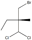 [S,(-)]-2-(Bromomethyl)-1,1-dichloro-2-methylbutane Struktur