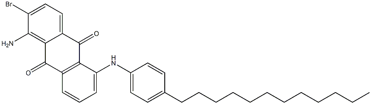 1-Amino-2-bromo-5-(4-dodecylanilino)anthraquinone Struktur