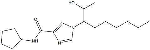 N-Cyclopentyl-1-[1-(1-hydroxyethyl)heptyl]-1H-imidazole-4-carboxamide Struktur