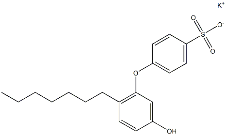 3'-Hydroxy-6'-heptyl[oxybisbenzene]-4-sulfonic acid potassium salt Struktur