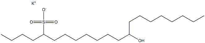 13-Hydroxyhenicosane-5-sulfonic acid potassium salt Struktur