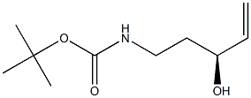 N-[(S)-3-Hydroxy-4-pentenyl]carbamic acid tert-butyl ester Struktur