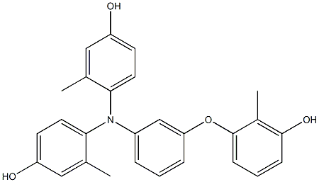 N,N-Bis(4-hydroxy-2-methylphenyl)-3-(3-hydroxy-2-methylphenoxy)benzenamine Struktur