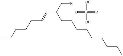 Sulfuric acid 2-(1-heptenyl)undecyl=potassium ester salt Struktur