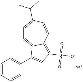 6-Isopropyl-3-phenylazulene-1-sulfonic acid sodium salt Struktur