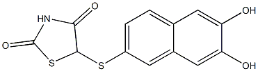 5-(6,7-Dihydroxy-2-naphthalenylthio)thiazolidine-2,4-dione Struktur