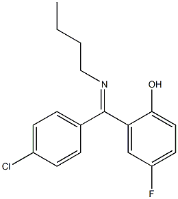 N-Butyl(4-chlorophenyl)(2-hydroxy-5-fluorophenyl)methanimine Struktur